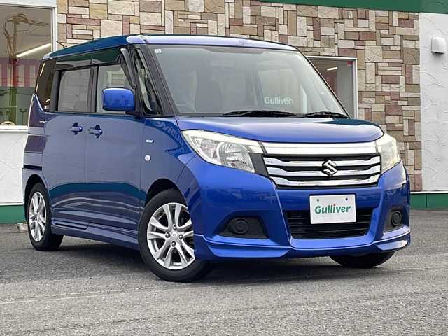 スズキ ソリオ HV MX 徳島県 2015(平27)年 6.9万km ブーストブルーパールメタリック 社外SDナビ　AVN-G04/（ラジオ/フルセグ/DISC）/ETC/純正15インチアルミホイール/片側電動スライドドア/アイドリングストップ/電動格納ミラー/社外フロアマット/ドアバイザー/ハロゲンヘッドライト/取扱説明書/新車時保証書
