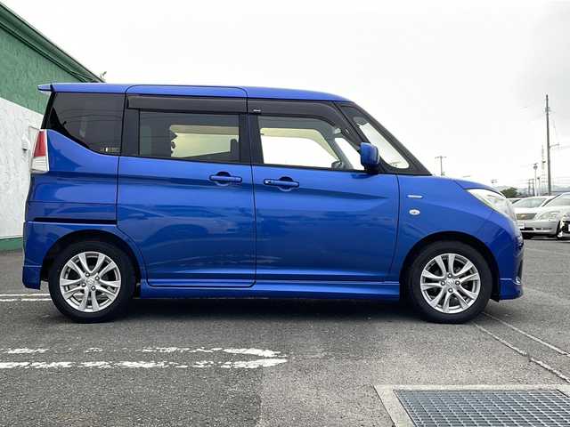 スズキ ソリオ HV MX 徳島県 2015(平27)年 6.9万km ブーストブルーパールメタリック 社外SDナビ　AVN-G04/（ラジオ/フルセグ/DISC）/ETC/純正15インチアルミホイール/片側電動スライドドア/アイドリングストップ/電動格納ミラー/社外フロアマット/ドアバイザー/ハロゲンヘッドライト/取扱説明書/新車時保証書