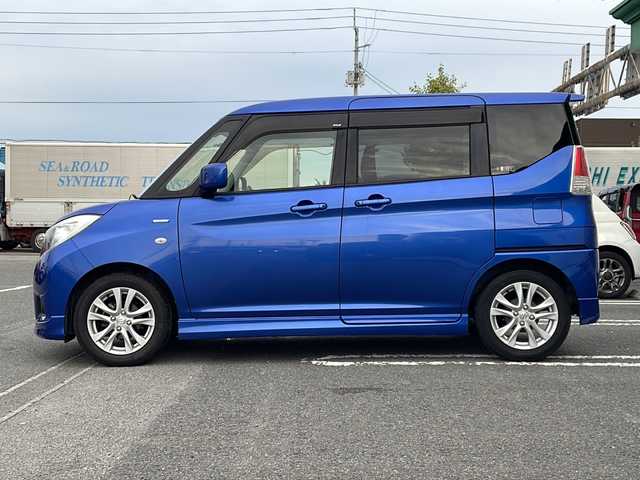 スズキ ソリオ HV MX 徳島県 2015(平27)年 6.9万km ブーストブルーパールメタリック 社外SDナビ　AVN-G04/（ラジオ/フルセグ/DISC）/ETC/純正15インチアルミホイール/片側電動スライドドア/アイドリングストップ/電動格納ミラー/社外フロアマット/ドアバイザー/ハロゲンヘッドライト/取扱説明書/新車時保証書