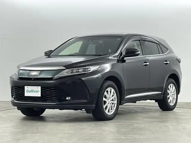 トヨタ ハリアー プログレス 福島県 2017(平29)年 5.3万km ブラック トヨタセーフティセンス/・衝突被害軽減システム/・車線逸脱防止機能/・コーナーセンサー/サンルーフ/純正9インチマルチナビ/・フルセグ/TV/BT/AD/AUX/USB/AM/FM/全方位カメラ/ACC/LEDオートライト/・フォグランプ/・オートハイビーム/ハーフレザーシート/・パワーシート/社外アルミホイール付きスタッドレスタイヤタイヤ/革ステアリング/・ステアリングリモコン/パワーゲート/電子パーキング/・ブレーキホールド/電動格納ミラー/・ウィンカーミラー/・オートミラー/アイドリングストップ/ATモード付MT/ETC2.0/ドラレコ/ドアバイザー/純正フロアマット/プッシュスタート/・スマートキー