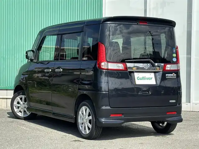スズキ スペーシア X リミテッド 福岡県 2014(平26)年 5.5万km ブルーイッシュブラックパール3 SDナビ(iPod、USB)/両側電動スライドドア/衝突被害軽減システム/LEDオートライト/純正AW/バックカメラ/シートヒーター(D席＋N席)/ワンセグTV/サンシェード
