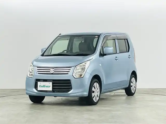 スズキ ワゴンＲ FX 福島県 2012(平24)年 14.9万km フィズブルーパールメタリック ミュージックプレーヤー/・AUX/CD/FM/AM/ベンチシート/アイドリングストップ/電動格納ミラー/リモコンキー/ドアバイザー/純正フロアマット