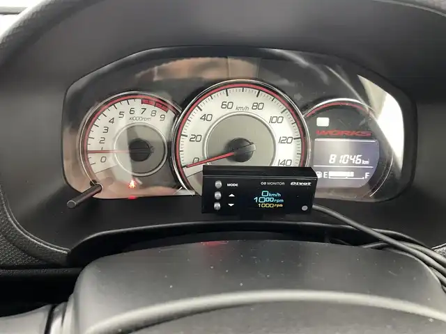 スズキ アルト ワークス 福島県 2016(平28)年 8.1万km パールホワイト ＴＥＩＮ車高調　/ＲＡＹＳアルミホイール　/OB　MONITOR/ビルトインＥＴＣ　/社外エアクリーナー　/前席ＲＥＣＡＲＯシート　/純正ホイール付き冬タイヤあり /純正フロアマット /純正サイドバイザー/オートライト /スペアキー/・スマートキー