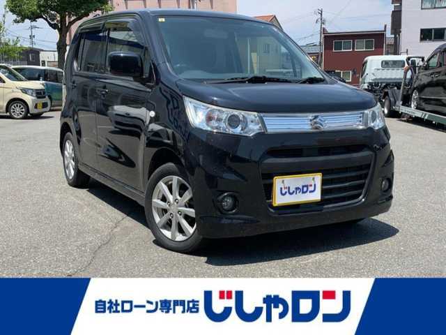 スズキ ワゴンＲ スティングレー X 福井県 2012(平24)年 5.2万km ブルーイッシュブラックパール3 KENWOODナビ/CD/DVD/AUX/ワンセグTV/アイドリングストップ/純正14インチアルミホイール/HIDオートライト/オートエアコン/ベンチシート/フォグランプ/LED室内灯/純正フロアマット/ドアバイザー/スマートキー/助手席アンダーボックス