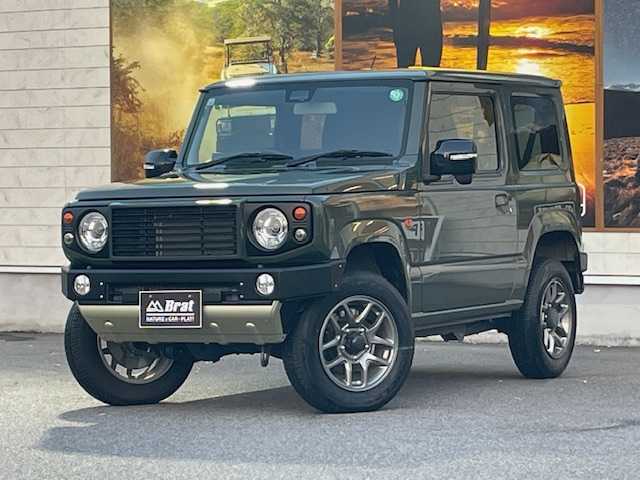 スズキ ジムニー XC 愛知県 2021(令3)年 0.8万km ジャングルグリーン ダムドlittleDグリル/ダムドlittleDフロントバンパー/ダムドlittleDリアバンパー/衝突軽減ブレーキ/クルーズコントロール/社外ナビ・フルセグTV/純正16インチアルミホイール/バックカメラ/シートヒーター/プッシュスタート/スマートキー