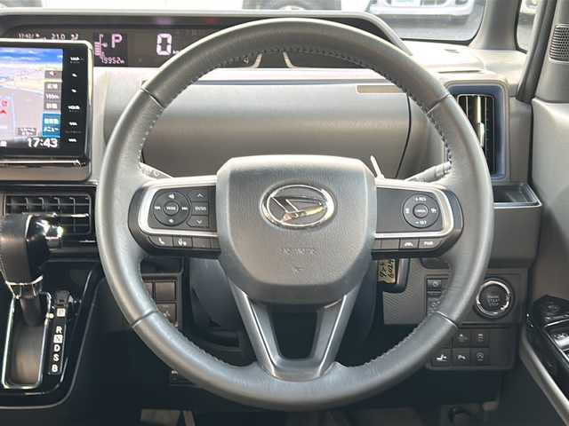 ダイハツ タント カスタム RS セレクション 千葉県 2020(令2)年 8万km ブラックマイカメタリック/レーザーブルークリスタルシャイン 2トーン 社外ナビ（BT/AM/FM）/フルセグTV/ETC/バックカメラ/レーダークルーズコントロール/両側パワースライドドア/レーンキープアシスト/横滑り防止装置/盗難防止装置/コーナーセンサー/衝突軽減システム/LEDヘッドライト/ドライブレコーダー/プッシュスタート/スマートキー/保証書/取扱説明書/R5記録簿
