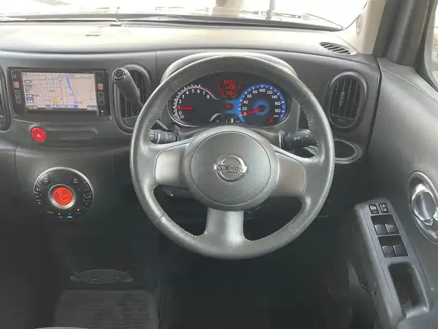 日産 キューブ 15X Vセレクション 愛知県 2010(平22)年 8.6万km ビターショコラ /当店買取/禁煙/1オーナー//純正ナビ//Bluetooth/地デジ/CD/DVD//スマートキー//革巻きステアリング//ベンチシート//純正フロアマット/ドアバイザー//電動格納ミラー//保証書