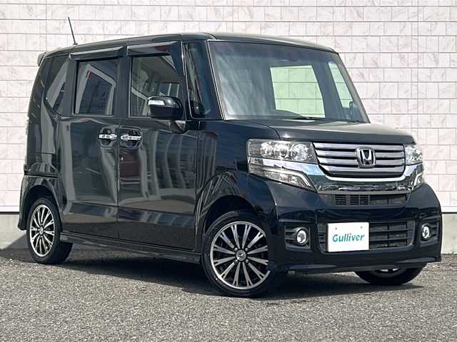 ホンダ Ｎ ＢＯＸ G ターボ SSパッケージ 福島県 2014(平26)年 13.4万km スマートブラック 純正ナビ/【ラジオ・DISC・BT・TV・SD・USB・iPod】/シートヒーター/両側パワスラ/クルコン/ETC/Bカメラ/パドルシフト/アイドリングストップ/純正フロアマット/純正アルミホイール