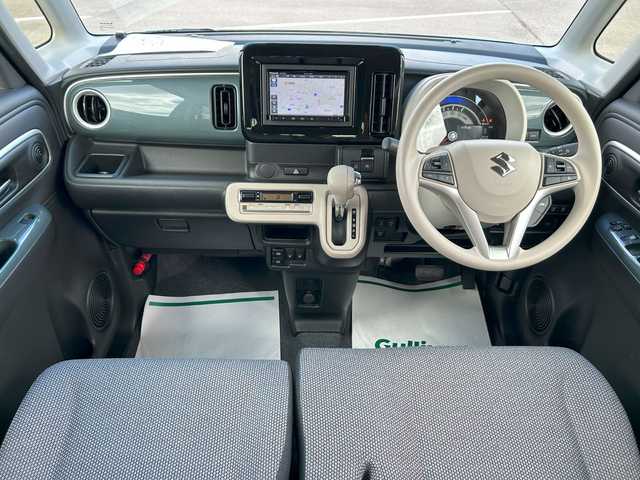 スズキ ワゴンＲ スマイル HYBRID X 茨城県 2025(令7)年 0.1千km オフブルーメタリック/ガンメタリック2トーンルーフ 社外ナビSDナビ/バックカメラ/HDMI/両側パワースライドドア/前席シートヒーター/デュアルセンサーブレーキサポート/レーダークルーズ/コーナーセンサー/衝突軽減防止装置/スペアキー1本/純正LED/アイドリングストップ/ETC