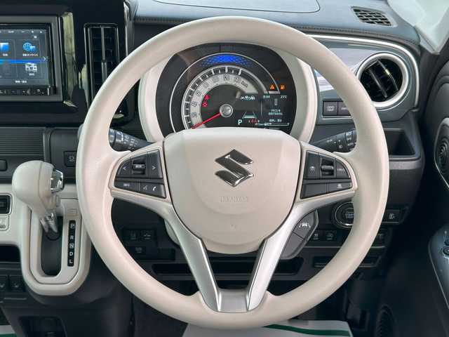 スズキ ワゴンＲ スマイル HYBRID X 茨城県 2025(令7)年 0.1千km オフブルーメタリック/ガンメタリック2トーンルーフ 社外ナビSDナビ/バックカメラ/HDMI/両側パワースライドドア/前席シートヒーター/デュアルセンサーブレーキサポート/レーダークルーズ/コーナーセンサー/衝突軽減防止装置/スペアキー1本/純正LED/アイドリングストップ/ETC