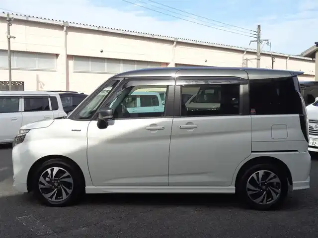 スズキ ソリオ バンディット HV MV 鹿児島県 2025(令7)年 0.3万km ピュアホワイトパール/ガンメタリック2トーン ワンオーナー/セーフティー/ブライドスポットモニター/純正ナビ/全方位モニター/レーダークルーズコントロール/プッシュスタート/前席シートヒーター/両側パワースライドドア/ETC/新車保証書