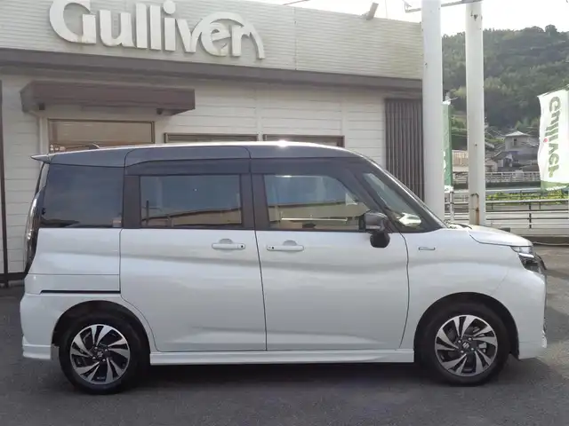 スズキ ソリオ バンディット HV MV 鹿児島県 2025(令7)年 0.3万km ピュアホワイトパール/ガンメタリック2トーン ワンオーナー/セーフティー/ブライドスポットモニター/純正ナビ/全方位モニター/レーダークルーズコントロール/プッシュスタート/前席シートヒーター/両側パワースライドドア/ETC/新車保証書