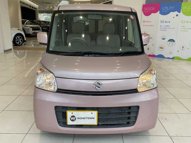 スズキ スペーシア X 埼玉県 2014(平26)年 3.1万km イノセントピンクパールメタリック 純正スマートフォン連携ナビ/　AM/FM/AUX/BT/HDMI/パワースライドドア/バックカメラ/スマートキー/AAC/アイドリングストップ/電動格納ミラー/ドアバイザー/ISOFIX/スペアキー/取扱説明書/保証書