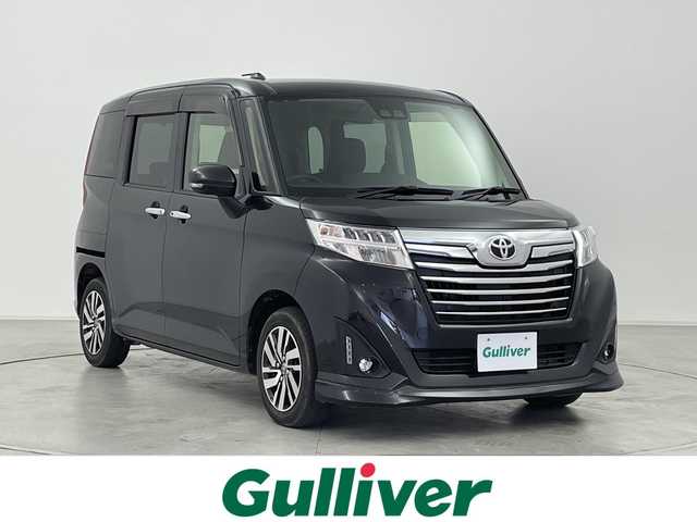 トヨタ ルーミー カスタムG 群馬県 2019(令1)年 6.8万km ブラックマイカメタリック 純正９型ナビ　バックカメラ　両側電動スライドドア　クルーズコントロール　衝突被害軽減ブレーキ　レーンアシスト　クリアランスソナー　純正アルミホイール　ＬＥＤヘッドライト・フォグ　スマートキー