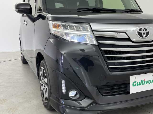 トヨタ ルーミー カスタムG 群馬県 2019(令1)年 6.8万km ブラックマイカメタリック 純正９型ナビ　バックカメラ　両側電動スライドドア　クルーズコントロール　衝突被害軽減ブレーキ　レーンアシスト　クリアランスソナー　純正アルミホイール　ＬＥＤヘッドライト・フォグ　スマートキー