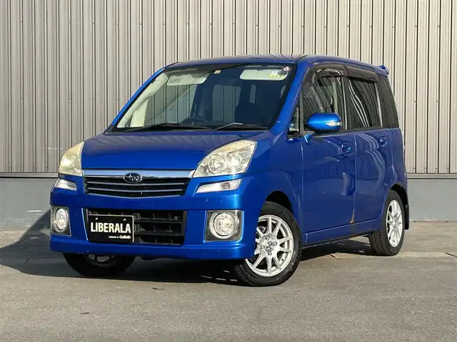 スバル ステラ カスタム R リミテッド 青森県 2009(平21)年 13.4万km WRブルーマイカ 社外メモリナビ/(フルセグTV/CD/DVD/Bluetooth)/4WD/ETC/純正フロアマット/社外アルミホイール　GMach/オートライト/スマートキー