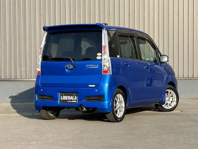 スバル ステラ カスタム R リミテッド 青森県 2009(平21)年 13.4万km WRブルーマイカ 社外メモリナビ/(フルセグTV/CD/DVD/Bluetooth)/4WD/ETC/純正フロアマット/社外アルミホイール　GMach/オートライト/スマートキー