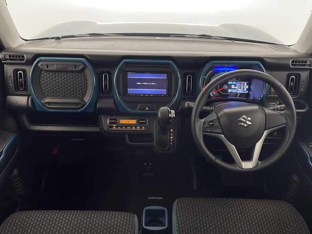 スズキ ハスラー HYBRID X 宮崎県 2020(令2)年 5.5万km デニムブルー ガンメタリック 2トーン 禁煙車/衝突被害軽減ブレーキ/社外ナビTV/（ストラーダ/CN-RA06D/CD/DVD/Bluetooth/フルセグTV)/社外バックカメラ/社外ETC/純正LEDオートライト/純正LEDフォグ/純正15インチアルミ/純正セキュリティアラーム/純正リアマッドガード/純正フロアマット/レーンディパーチャーアラート/クリアランスソナー/エネチャージ/前席シートヒーター/オートエアコン/ウインカードアミラー/本革巻ハンドル/リアプライバシーガラス/スマートキー/プッシュエンジンスタート/スペアキー/取扱い説明書