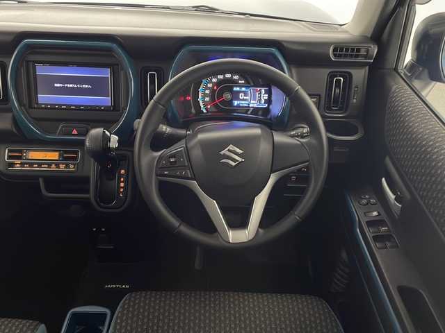 スズキ ハスラー HYBRID X 宮崎県 2020(令2)年 5.5万km デニムブルー ガンメタリック 2トーン 禁煙車/衝突被害軽減ブレーキ/社外ナビTV/（ストラーダ/CN-RA06D/CD/DVD/Bluetooth/フルセグTV)/社外バックカメラ/社外ETC/純正LEDオートライト/純正LEDフォグ/純正15インチアルミ/純正セキュリティアラーム/純正リアマッドガード/純正フロアマット/レーンディパーチャーアラート/クリアランスソナー/エネチャージ/前席シートヒーター/オートエアコン/ウインカードアミラー/本革巻ハンドル/リアプライバシーガラス/スマートキー/プッシュエンジンスタート/スペアキー/取扱い説明書