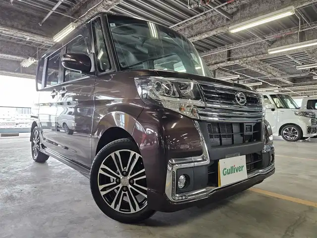 ダイハツ タント カスタム RS トップED SAⅡ 福岡県 2016(平28)年 5.1万km プラムブラウンクリスタルマイカ 純正ナビ/フルセグTV/両側パワースライドドア/バックカメラ/スマートアシスト2/・衝突被害軽減ブレーキ/・車線逸脱警報/・誤発進抑制/・先行車発進お知らせ機能/LEDヘッドランプ/オートライト/革巻きステアリング/ステアリングスイッチ/ハーフレザーシート/純正15インチアルミホイール/スマートキー/プッシュエンジンスタート/禁煙車