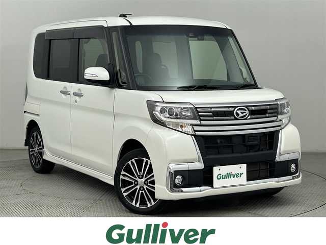 ダイハツ タント カスタム RS トップED SAⅡ 道央・札幌 2016(平28)年 3.5万km パールホワイトⅢ ・4WD/・社外メモリナビ/　BT/CD/DVD/USB/SD/AUX/フルセグ/・社外前後ドライブレコーダー/・バックカメラ/・衝突軽減ブレーキ/・横滑り防止/・アイドリングストップ/・両側パワースライドドア/・ハーフレザーシート/・プッシュスタート/・スマートキー/・純正エンジンスターター/・LEDヘッドライト/・オートライト/・純正フロアマット/・純正15インチAW/・社外スタッドレス積込（155/65/R14）