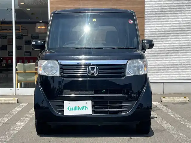 ホンダ Ｎ ＢＯＸ G Lパッケージ 秋田県 2014(平26)年 7.4万km スマートブラック 純正オーディオ（AM/FM/CD）/４WD/スマートキー/片側パワスラ/アイドリングストップ/プッシュスタート/純正フロアマット/純正ドアバイザー/ステアリングスイッチ/オートエアコン/パワーステアリング/パワーウィンドウ/レベライザー/フルフラットシート/チップアップシート/電動格納ウィンカーミラー/取扱説明書