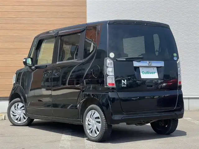 ホンダ Ｎ ＢＯＸ G Lパッケージ 秋田県 2014(平26)年 7.4万km スマートブラック 純正オーディオ（AM/FM/CD）/４WD/スマートキー/片側パワスラ/アイドリングストップ/プッシュスタート/純正フロアマット/純正ドアバイザー/ステアリングスイッチ/オートエアコン/パワーステアリング/パワーウィンドウ/レベライザー/フルフラットシート/チップアップシート/電動格納ウィンカーミラー/取扱説明書