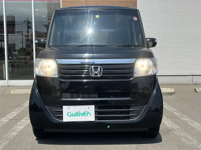 ホンダ Ｎ ＢＯＸ G Lパッケージ 秋田県 2014(平26)年 7.4万km スマートブラック 純正オーディオ（AM/FM/CD）/４WD/スマートキー/片側パワスラ/アイドリングストップ/プッシュスタート/純正フロアマット/純正ドアバイザー/ステアリングスイッチ/オートエアコン/パワーステアリング/パワーウィンドウ/レベライザー/フルフラットシート/チップアップシート/電動格納ウィンカーミラー/取扱説明書