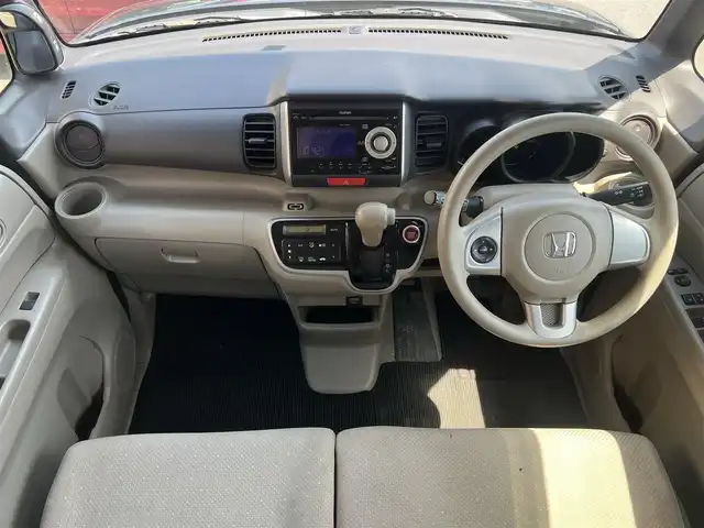 ホンダ Ｎ ＢＯＸ G Lパッケージ 秋田県 2014(平26)年 7.4万km スマートブラック 純正オーディオ（AM/FM/CD）/４WD/スマートキー/片側パワスラ/アイドリングストップ/プッシュスタート/純正フロアマット/純正ドアバイザー/ステアリングスイッチ/オートエアコン/パワーステアリング/パワーウィンドウ/レベライザー/フルフラットシート/チップアップシート/電動格納ウィンカーミラー/取扱説明書