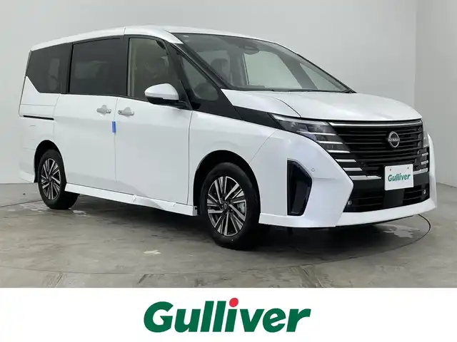 日産 セレナ e－パワー ハイウェイスター V 大分県 2025(令7)年 0.1千km プリズムホワイト アドバンスドドライブアシストディスプレイ/（12.3インチカラーディスプレイ）/NissanConnectナビゲーションシステム/アラウンドビューモニター/インテリジェント ルームミラー/両側パワースライドドア/ヘッドランプ オートレベライザー+アダプティブLEDヘッドライトアダプティブLEDヘッドライトシステム/統合型インターフェースディスプレイ/ワイヤレス充電器/6スピーカー/ETC2.0ユニット（ビルトインタイプ）/プロパイロット（ナビリンク機能付）/前後コーナーセンサー/16インチアルミホイール/USB端子