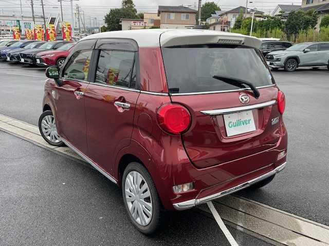 ダイハツ キャスト スタイル X 静岡県 2016(平28)年 6.1万km ファイアークォーツレッドM ●社外メモリナビ/(ワンセグ/CD/DVD/Bluetooth/iPod)/(ケンウッド/MDV-D405BT)/●バックカメラ/●オートライト/●ステアリングスイッチ/●電動格納ミラー/●レベライザー/●ドアバイザー/●スマートキー/●プッシュスタート/●社外フロアマット/●純正ホイールカバー/●ダブルSRS＋ABS