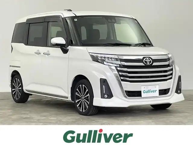 トヨタ ルーミー カスタムG－T 千葉県 2022(令4)年 3.9万km パールホワイトⅢ 禁煙車/スマートアシスト/・先行車発進システム/・車線逸脱警報システム/・レーダークルーズコントロール/・クリアランスソナー/両側電動ドア/純正9インチメモリナビ/・型番：NSZT-Y68T/・CD/DVD/Bluetooth/フルセグTV/・ビルトインETC2.0/・全方位カメラ/革巻きステアリング/・ステアリングスイッチ/DNシートヒーター/電子パーキング/・ブレーキホールド/純正15インチAW/オートライト/・LEDヘッドライト/・LEDフォグランプ