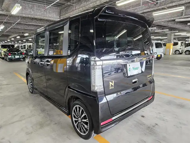ホンダ Ｎ ＢＯＸ G ターボパッケージ 宮崎県 2013(平25)年 5万km クリスタルブラックパール 〇ターボ/〇社外ナビ/〇フルセグTV/〇バックカメラ/〇フリップダウンモニター/〇両側パワースライドドア/〇ETC/〇キノセンヘッドランプ/〇オートライト/〇クルーズコントロール/〇電動格納ミラー/〇革巻きステアリング/〇パドルシフト/〇オートエアコン/〇純正15インチアルミ/〇プッシュエンジンスタート/スマートキー/〇禁煙車