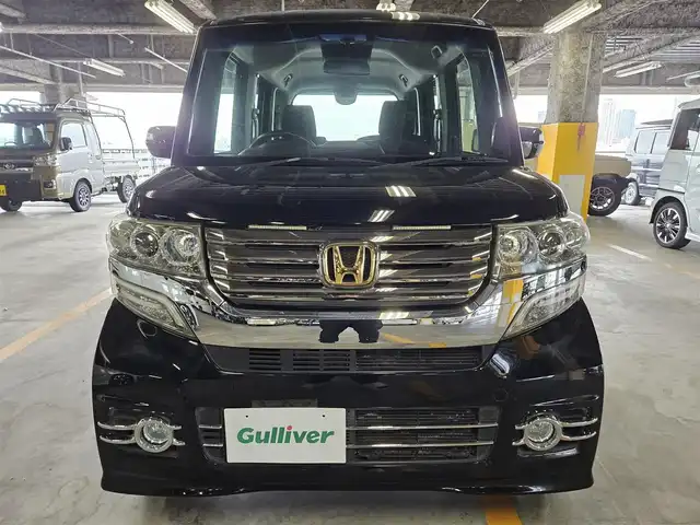 ホンダ Ｎ ＢＯＸ G ターボパッケージ 宮崎県 2013(平25)年 5万km クリスタルブラックパール 〇ターボ/〇社外ナビ/〇フルセグTV/〇バックカメラ/〇フリップダウンモニター/〇両側パワースライドドア/〇ETC/〇キノセンヘッドランプ/〇オートライト/〇クルーズコントロール/〇電動格納ミラー/〇革巻きステアリング/〇パドルシフト/〇オートエアコン/〇純正15インチアルミ/〇プッシュエンジンスタート/スマートキー/〇禁煙車