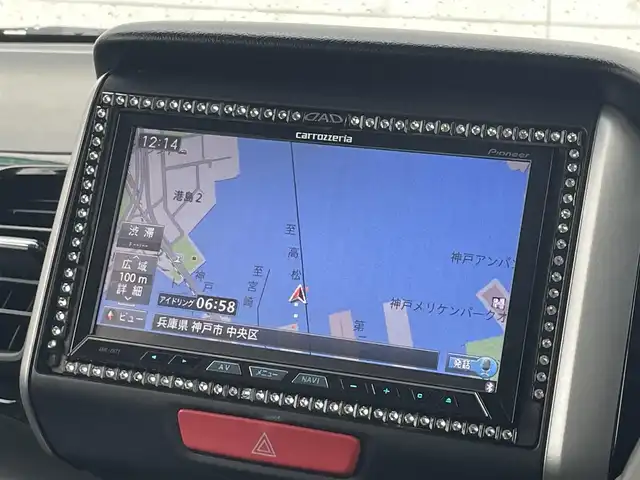 ホンダ Ｎ ＢＯＸ G ターボパッケージ 宮崎県 2013(平25)年 5万km クリスタルブラックパール 〇ターボ/〇社外ナビ/〇フルセグTV/〇バックカメラ/〇フリップダウンモニター/〇両側パワースライドドア/〇ETC/〇キノセンヘッドランプ/〇オートライト/〇クルーズコントロール/〇電動格納ミラー/〇革巻きステアリング/〇パドルシフト/〇オートエアコン/〇純正15インチアルミ/〇プッシュエンジンスタート/スマートキー/〇禁煙車/〇盗難防止装置/〇エアバックW