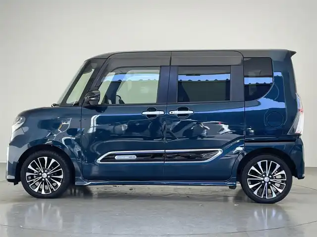 ダイハツ タント カスタム RS セレクション 愛知県 2020(令2)年 1.6万km ブラックマイカメタリック/レーザーブルークリスタルシャイン 2トーン 社外９型ナビ　全方位カメラ　シートヒーター　追従クルコン　両側パワスラ　ＥＴＣ　前後ドラレコ　スマアシIII　衝突軽減　コーナーセンサー　ＬＥＤオートライト　ツートンカラー　ロールシェード　フォグ　禁煙車