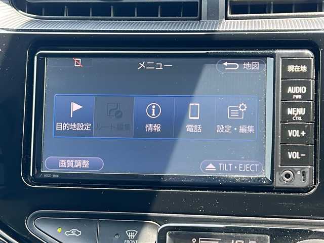 トヨタ アクア S スタイルブラック 山口県 2018(平30)年 6.6万km ダークブルーマイカ 純正SDナビ　【NCSD-W66】/Bluetooth接続/CD再生機能有/AM・FM/バックカメラ/ビルトインETC/ルームミラー型ドライブレコーダー/スマートキー/エンジンプッシュスタート/純正LEDヘッドライト/純正フロアマット/レーンアシスト/衝突軽減システム