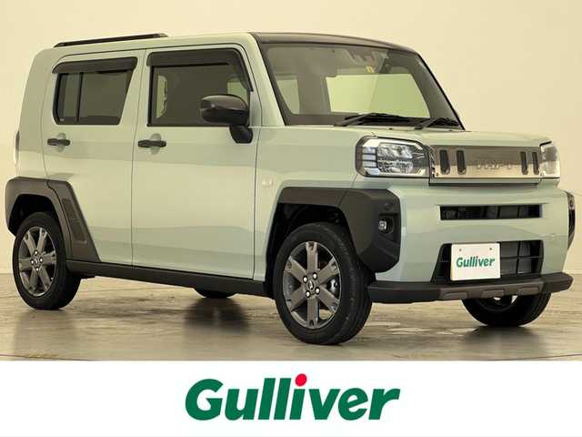 ダイハツ タフト G ダーククロムベンチャー 滋賀県 2023(令5)年 1.1万km セラミックグリーンM 禁煙車/純正９インチスマホ連携ディスプレイオーディオ/【フルセグTV/Bluetooth/HDMI//AppleCarPlay/AndroidAuto】/バックカメラ/ＥＴＣ/ドライブレコーダー/ガラスルーフ/スマートアシスト/・衝突警報機能/・衝突回避支援ブレーキ機能/・車線逸脱警報機能/・車線逸脱抑制制御機能/・ふらつき警報機能/・先行車発進お知らせ機能/・アダプティブドライビングビーム/・標識認識機能/・ブレーキ制御付誤発進抑制機能/・コーナーセンサー/・路外逸脱警報機能/ＬＥＤライト/シートヒーター/オートホールド