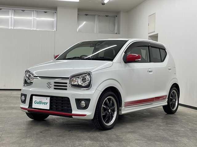 スズキ アルト ターボRS 長崎県 2017(平29)年 4.3万km ピュアホワイトP ワンオーナー/禁煙車/社外ナビ（KXM-E501W）/CD/DVD/Bluetooth/バックカメラ/ドライブレコーダー/IC付ターボ/衝突軽減ブレーキ/オートライト/純正フロアマット/15インチ純正AW/スペアキー
