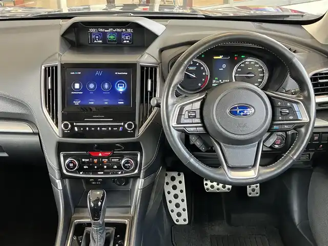 スバル フォレスター ハイブリッド アドバンス 神奈川県 2021(令3)年 2.9万km マグネタイトグレーメタリック ワンオーナー/アイサイトコアテクノロジー/・プリクラッシュブレーキ/・後退時ブレーキアシスト/・AT誤発進抑制機能/・AT後後進抑制制御/・ツーリングアシスト/・全車速追従機能付/・レーダークルーズコントロール/・定速クルーズコントロール/・ECOクルーズコントロール/・車線逸脱抑制/車線逸脱警報/・ふらつき警報/・先行車発進お知らせ機能/・スバルリヤビークルディテクション/（後側方警戒システム）/・アダプティブドライビングビーム/純正ナビゲーション/地上デジタルテレビ/DIATONE SOUND/Bカメラ/ドライブレコーダー/パドルシフト/ステアリングスイッチ/LEDヘッドライト・フォグライト/ハーフレザーシート/ステアリングヒーター/前席電動・メモリー・ヒートシート/ETC/スマートキー/純正ルーフレール/純正アルミホイール18インチ/純正Fマット/取扱説明書/メーカー保証書/点検整備記録簿/・R34567年（ディーラー様にて実施）