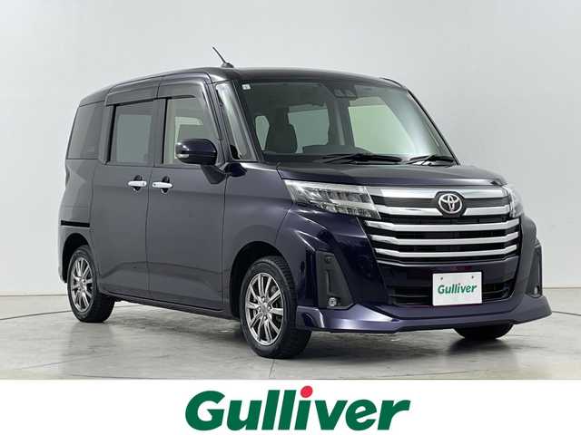 トヨタ ルーミー カスタムG 道央・札幌 2021(令3)年 3.7万km クールバイオレットクリスタルシャイン ・４WD/寒冷地仕様/スマートアシスト/・レーダークルーズコントロール/・衝突被害軽減ブレーキ/・純正９インチナビ/・BT/CD/USB/HDMI/フルセグTV/・バックカメラ/・両側パワースライドドア/・アイドリングストップ/・ビルトインETC/・ステアリングスイッチ/・LEDオートライト/オートライト/・プッシュスタート/スマートキー/・スペアキー/・電動格納ミラー/・シートカバー
