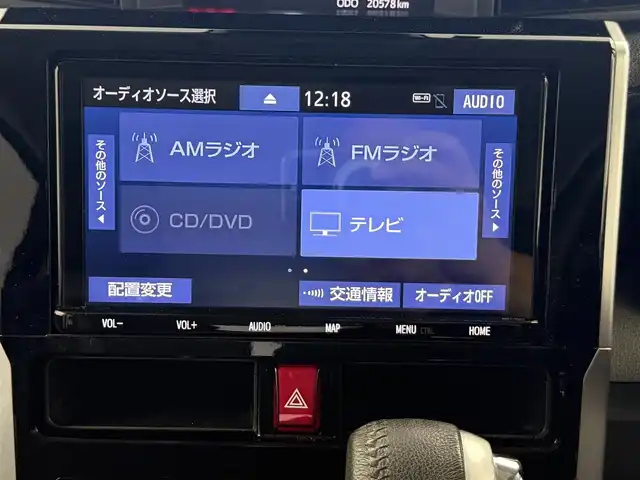 トヨタ ルーミー カスタムG 愛知県 2023(令5)年 2.1万km ブラックマイカメタリック スマートアシスト/純正9インチナビ/（Bluetooth/CD/DVD/AM/FM）/全方位カメラ/アダプティブクルーズコントロール/ETC/両側パワーバックドア/シートヒーター/オートライト/純正LEDライト/純正AW/電動格納ミラー/後席テーブル/電子パーキング/オートホールド/テレビキャンセラー/プッシュスタート/スマートキー