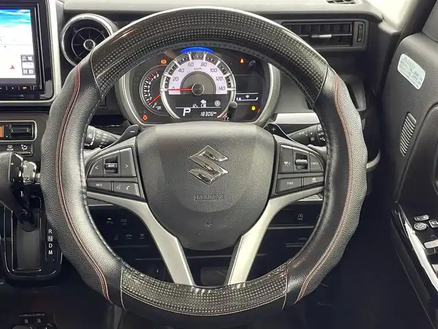 スズキ スペーシア カスタム HYBRID XS ターボ 群馬県 2021(令3)年 1.9万km ブルーイッシュブラックパール3 純正８インチナビ　全方位カメラ　両側パワースライドドア　衝突軽減　アダプティブクルーズコントロール　レーンアシスト　オートマチックハイビーム　スマートキー　プッシュスタート　横滑り防止　禁煙車