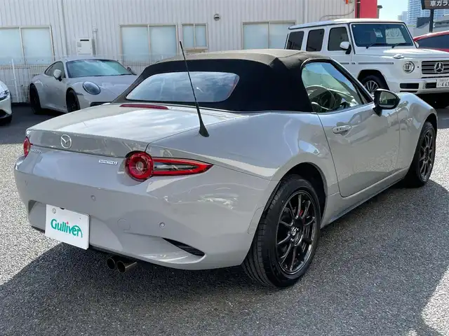 マツダ ロードスター RS 神奈川県 2025(令7)年 0.4万km グレー ワンオーナー/RAYS製鍛造16インチ純正アルミ/ブレンボブレーキ/純正RECAROハーフレザーシート/BOSEサウンド/純正メモリーナビ・地デジTV/純正USB/BT再生/AppleCarPlay/AndroidAuto/バックモニター/ETC/レーダークルーズコントロール/衝突軽減ブレーキ/LKA/BSM/コーナーセンサー/オートハイビーム/LEDヘッドライト/LEDデイライト/シートヒーター/プッシュスタート/スマートキー×2/R7年ディーラー整備記録/保証書・取説あり