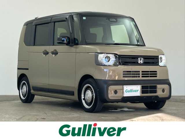 ホンダ Ｎ ＢＯＸ JOY ターボ 千葉県 2024(令6)年 0.2万km ベージュⅡ 禁煙車/純正9型ナビ/・LXU-242NBi/・CD/DVD/BT/ACP/AA/フルセグ/Honda SENSING/・衝突軽減ブレーキ（CMBS）/・先行車発進お知らせ機能/・歩行者事故低減ステアリング/・路外逸脱抑制機能/・標識認識機能/・渋滞追従機能付アダプティブクルーズコントロール（ACC）/・車線維持支援システム（LKAS）/・誤発進抑制機能/・後方誤発進抑制機能/・近距離衝突軽減ブレーキ/・急アクセル抑制機能/・パーキングセンサーシステム/・オートハイビーム/バックカメラ/7インチTFT液晶メーター/電子制御パーキングブレーキ/オートブレーキホールド機能/ETC/前席シートヒーター/ハーフレザーシート/両側パワースライドドア/コーナーセンサー/パドルシフト/LEDヘッドライト/スマートキー/スペアキー