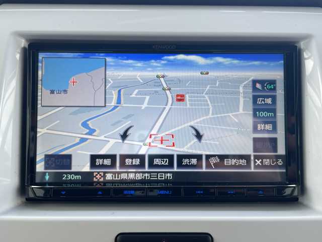 スズキ ハスラー G ターボ 富山県 2015(平27)年 5.9万km サマーブルーM ワンオーナー/禁煙車/社外ＳＤナビ/セパレート２ＷＡＹスピーカーアルパイン/DVD再生機能有/Bluetooth/フルセグTV/プッシュスタート/スマートキー/衝突被害軽減システム/ドアバイザー/純正フロアマット