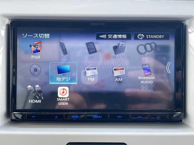 スズキ ハスラー G ターボ 富山県 2015(平27)年 5.9万km サマーブルーM ワンオーナー/禁煙車/社外ＳＤナビ/セパレート２ＷＡＹスピーカーアルパイン/DVD再生機能有/Bluetooth/フルセグTV/プッシュスタート/スマートキー/衝突被害軽減システム/ドアバイザー/純正フロアマット