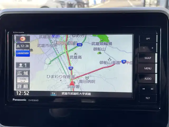 スズキ スペーシア カスタム HYBRID XS 佐賀県 2020(令2)年 3.8万km ピュアホワイトP デュアルセンサーブレーキサポート/リアセンサー/社外ナビ/・バックカメラ/・フルセグTV/BT/CD/DVD/両側パワースライドドア/純正15インチAW/ＬＥＤヘッドライト/オートライト　/フォグランプ/ハーフレザーシート（合皮）/シートヒーター　/ＥＴＣ　/リアサーキュレーター　/リアサンシェード/リアシートテーブル/電動格納ミラー/フロアマット/ドアバイザー/エアバックW/サイド/スペアキー×1/取扱説明書/保証書