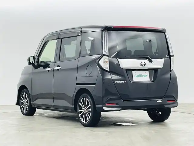 トヨタ ルーミー カスタムG－T 福島県 2021(令3)年 3.9万km ブラックマイカメタリック スマートアシスト/・衝突軽減ブレーキ/・車線逸脱警報装置/・スマートパーキングアシスト/・レーンキープコントロール/・レーダークルーズコントロール/・コーナーセンサー/純正ナビ/・型番：NSZT-Y68T/・フルセグTV/Bluetooth/CD/DVD/・バックカメラ/・ETC/・ドライブレコーダー/両側パワースライドドア/電子パーキング/・オートホールド/アイドリングストップ/プッシュスタート/・スマートキー/・スペアキー/LEDヘッドライト/・オートライト/・オートマチックハイビーム/純正フロアマット/ドアバイザー
