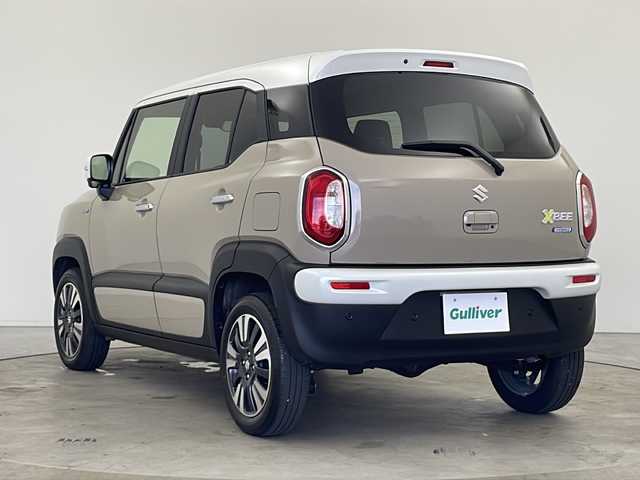 スズキ クロスビー HYBRID MZ 秋田県 2025(令7)年 0.1万km キャラバンアイボリーパールメタリック/ホワイト 2トーンルーフ ４WD/スズキセーフティサポート /パドルシフト　/LEDヘッドライト/LEDフォグランプ　/本革巻ステアリング　/オートライト　/インタークーラーターボ　/前席シートヒーター　/コーナーセンサー /USBポート　/オートエアコン /パドルシフト/バックカメラ装着車両/ステアリングリモコン装着車両/クルーズコントロール/電格ミラー/横滑り防止装置/アイドリングストップ/クリアランスソナー /衝突被害軽減システム/レーンキープアシスト/プッシュスタート/純正AW/ウィンカーミラー /保証書/取扱説明書/スペアキー